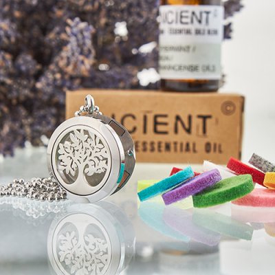 (image for) Aromatherapy Diffuser Necklace - Tree of Life 25mm