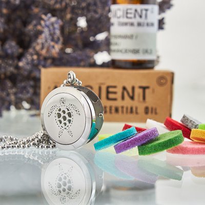 (image for) Aromatherapy Diffuser Necklace - Turtle 25mm