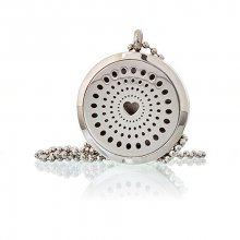 (image for) Aromatherapy Diffuser Necklace - Diamonds Heart 30mm
