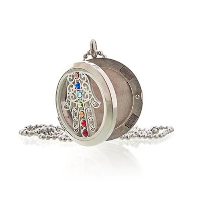(image for) Aromatherapy Jewellery Necklace - Hamsa Chakra - 30mm