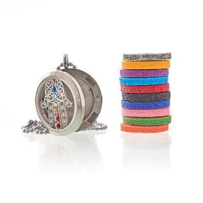 (image for) Aromatherapy Jewellery Necklace - Hamsa Chakra - 30mm