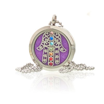 Aromatherapy Jewellery Necklace - Hamsa Chakra - 30mm (image for) Aromatherapy Jewellery Necklace - Hamsa Chakra - 30mm