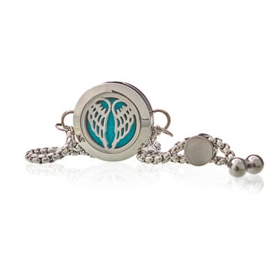 (image for) Aromatherapy Jewellery Chain Bracelet - Angel Wings - 20mm