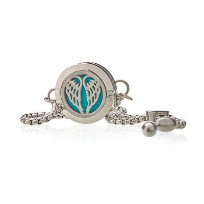 Aromatherapy Jewellery Chain Bracelet - Angel Wings - 20mm (image for) Aromatherapy Jewellery Chain Bracelet - Angel Wings - 20mm