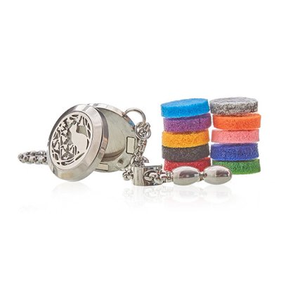 (image for) Aromatherapy Jewellery Chain Bracelet - Cat & Flowers - 20mm