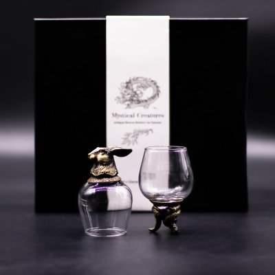 (image for) Gift Set of 6 Glasses (100ml) - Mystical Creatures - Antique Bronze