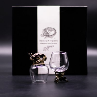 (image for) Gift Set of 6 Glasses (100ml) - Mystical Creatures - Antique Bronze