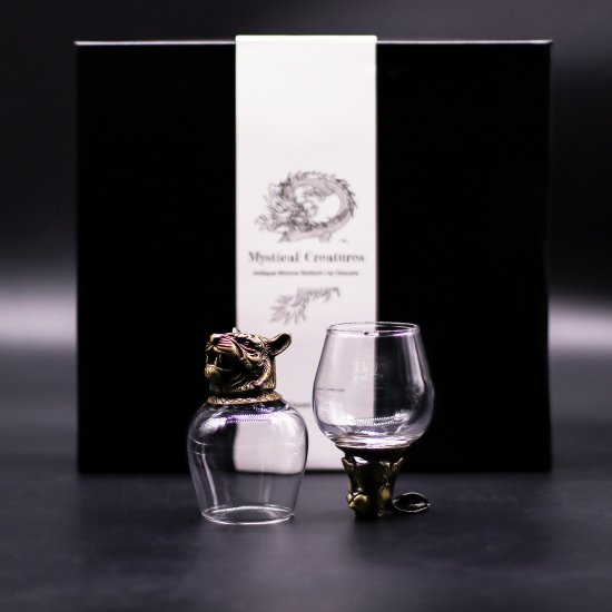 (image for) Gift Set of 6 Glasses (100ml) - Mystical Creatures - Antique Bronze