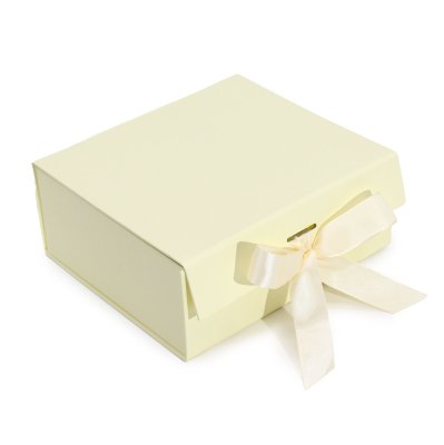 (image for) Flat Pack Gift Box - Medium Square (20x18.2x8cm) - Ivory