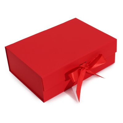 (image for) Flat Pack Gift Box - Large (28.2x20.2x9.2cm) - Red