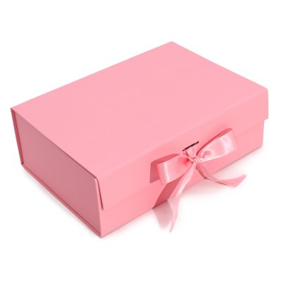 (image for) Flat Pack Gift Box - Large (28.2x20.2x9.2cm) - Pink
