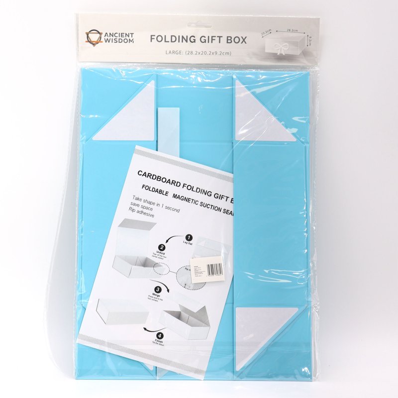 (image for) Flat Pack Gift Box - Large (28.2x20.2x9.2cm) - Baby Blue