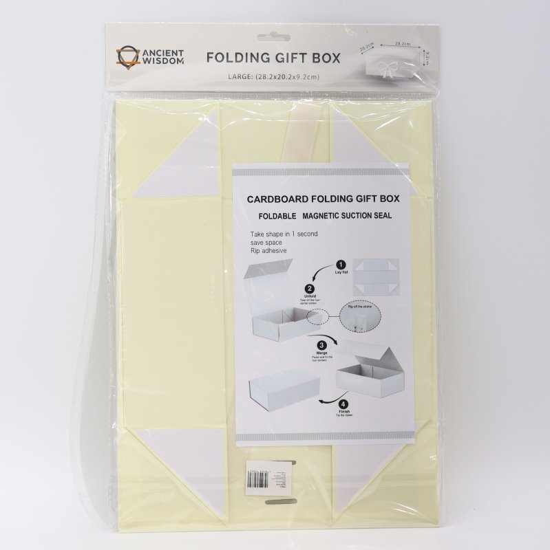 (image for) Flat Pack Gift Box - Large (28.2x20.2x9.2cm) - Ivory