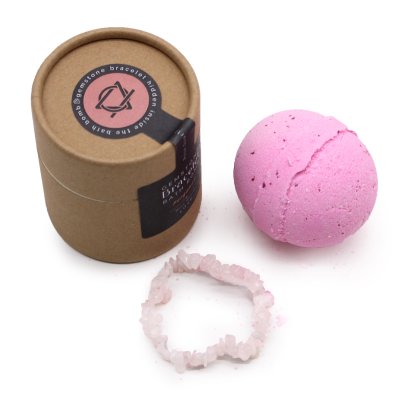 Rose Quartz Gem Bracelet Bath Bomb (image for) Rose Quartz Gem Bracelet Bath Bomb