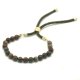 18K Gold Plated Gemstone Moss String Bracelet - Picasso Jasper (image for) 18K Gold Plated Gemstone Moss String Bracelet - Picasso Jasper