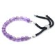 (image for) 925 Silver Plated Gemstone Black String Bracelet - Amethyst