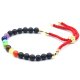 18K Gold Plated Gemstone Royal String Bracelet - Lava Stone Chakra (image for) 18K Gold Plated Gemstone Royal String Bracelet - Lava Stone Chakra