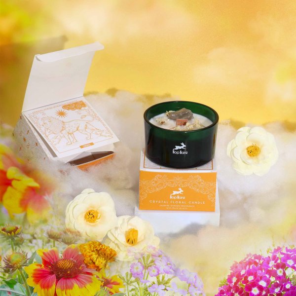 (image for) Hop Hare Crystal Magic Flower Candle - The Lion