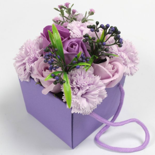 (image for) Soap Flower Bouquet - Lavender Rose & Carnation