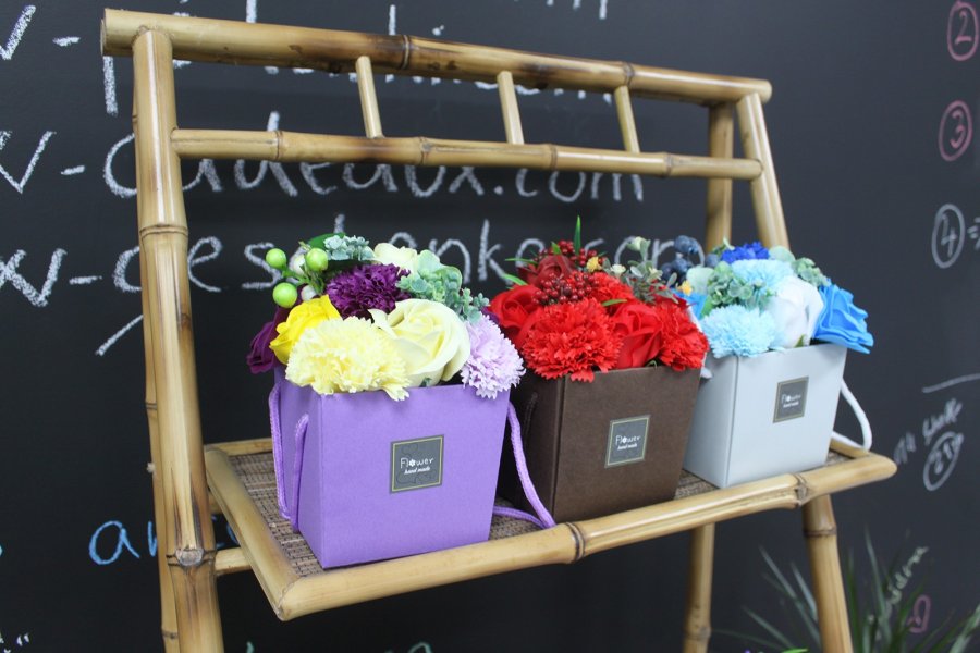 (image for) Soap Flower Bouquet - Purple Flower Garden