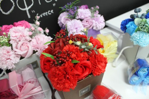 (image for) Soap Flower Bouquet - Purple Flower Garden