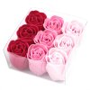 (image for) Set of 9 Soap Flowers - Pink Roses