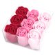 Set of 9 Soap Flowers - Pink Roses (image for) Set of 9 Soap Flowers - Pink Roses