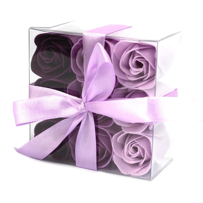 (image for) Set of 9 Soap Flower - Lavender Roses