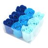 (image for) Set of 9 Soap Flowers - Blue Wedding Roses