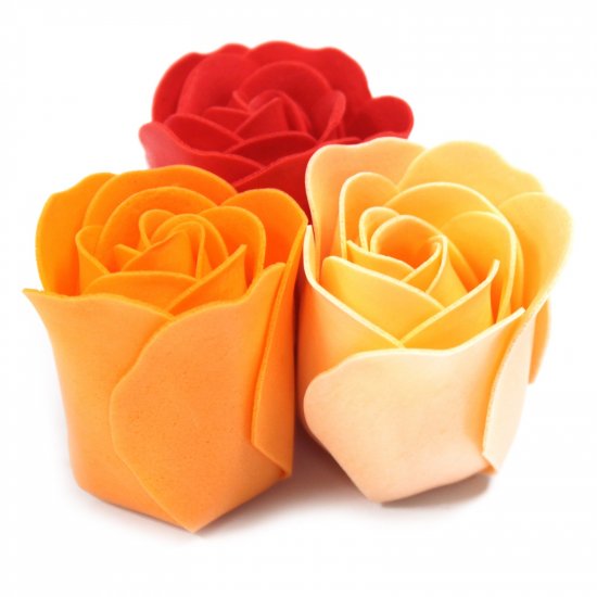(image for) Set of 9 Soap Flower Box - Peach Roses