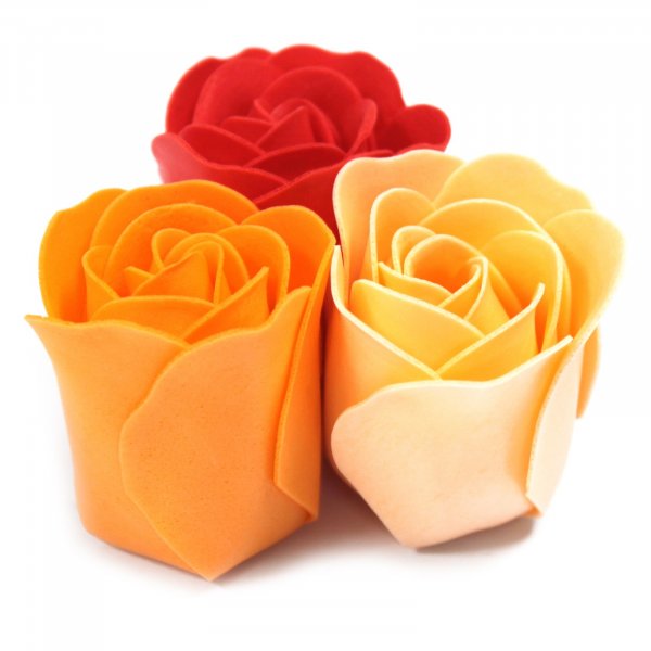 (image for) Set of 9 Soap Flower Box - Peach Roses