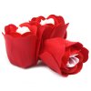 (image for) Set of 3 Soap Flower Heart Box - Red Roses