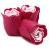 (image for) Set of 3 Soap Flower Heart Box - Pink Roses