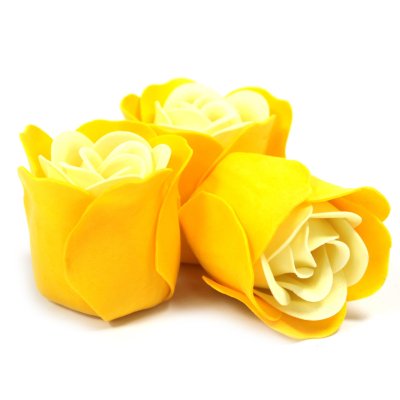 (image for) Set of 3 Soap Flower Heart Box - Spring Roses