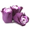(image for) Set of 3 Soap Flower Heart Box - Lavender Roses