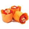 (image for) Set of 3 Soap Flower Heart Box - Peach Roses