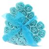 (image for) Set of 24 Soap Flower Heart Box - Blue Roses