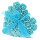 (image for) Set of 24 Soap Flower Heart Box - Blue Roses