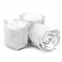 (image for) Set of 3 Soap Flower Heart Box - White