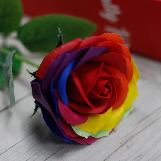 (image for) Luxury Soap Flower - Rainbow