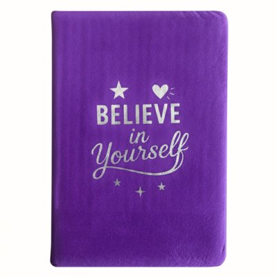 (image for) Lavender Velvet Notebook - 80 pages - Believe Yourself
