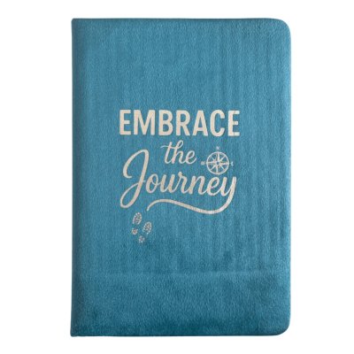 (image for) Light Blue Velvet Notebook - 80 pages - Embrace The Journey