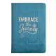(image for) Light Blue Velvet Notebook - 80 pages - Embrace The Journey