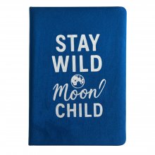 (image for) Dark Blue Velvet Notebook - 80 pages - Stay Wild Moon Child