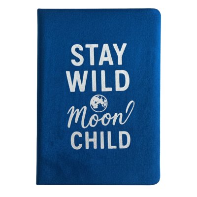 (image for) Dark Blue Velvet Notebook - 80 pages - Stay Wild Moon Child