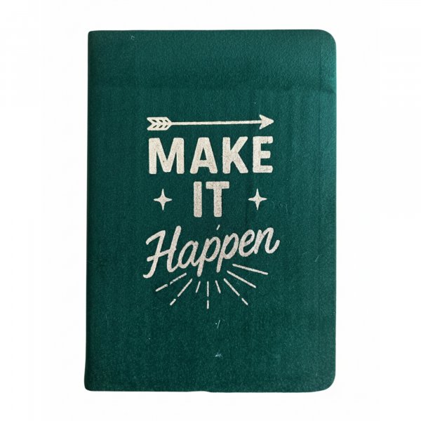 (image for) Dark Green Velvet Notebook - 80 pages - Make It Happen