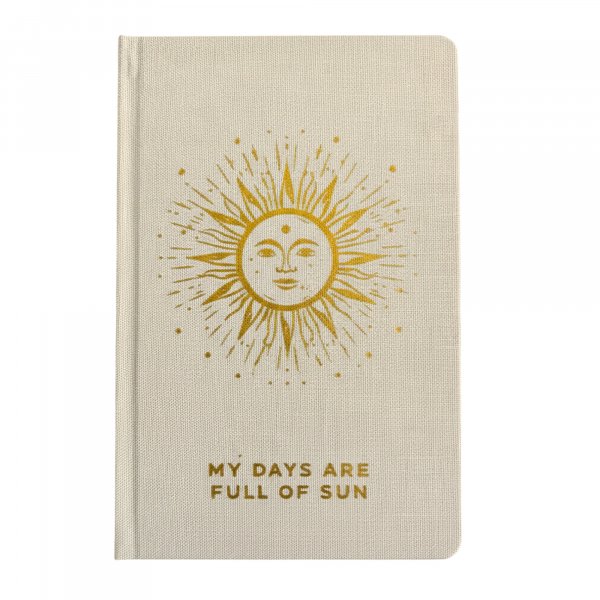 (image for) Ivory Gratitude Journal with Gold Lining - 120 pages - My Days are Full of Sun