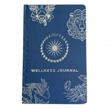 (image for) Midnight Blue Wellness Journal - 120 pages - Silver Zodiac