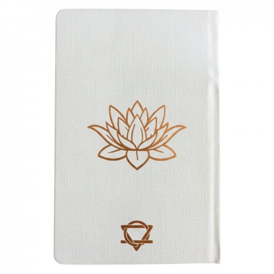 (image for) White Wellness Journal - 120 pages - Rose Gold Tree of Life