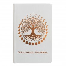 (image for) White Wellness Journal - 120 pages - Rose Gold Tree of Life